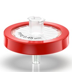 100pcs PTFE No-Sterile Syringe Filters 25mm 0.45μm Hydrophilic HPLC Wheel Red US
