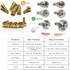 US Dental Healing Abutment Compatible Oss Hiossen ET/TS Mini Regular Platform