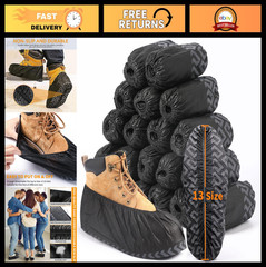 Disposable Shoe Covers 200 Pack – Durable Non-Slip Water Resistant Boot Covers,