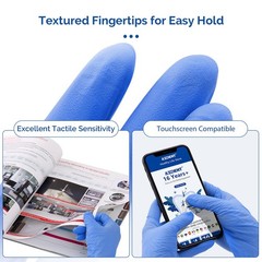 Disposable Glove Blue Nitrile Medical Gloves Powder Free Latex Free Food Grade