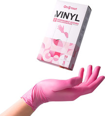 Disposable Gloves for Women, Pink Vinyl Gloves Disposable Latex Free for Cook…