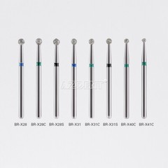 AZDENT Dental Diamond Round Burs For High Speed Handpiece Friction Grip 1.6mm