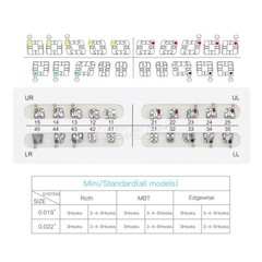 AZDENT Dental Orthodontic Brackets Braces Standard Roth Slot.022 Hooks 345 FDA