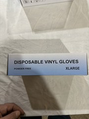 500 X-Large Disposable Vinyl Gloves. Latex Free. None Sterile