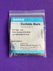 Safco brand Dental RA #6 Round Carbide Bur for Slow Speed Latch Type Quantity 5