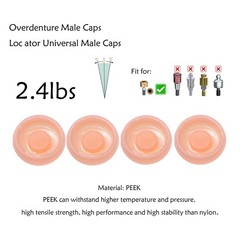 Dental Universal for Zest Locator System Replacement Retention Male Caps Insert