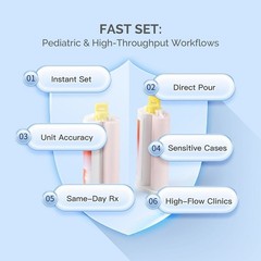 Dental Elastomeric Impression Putty Fast / Regular Set Soft Silicone Material