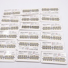 20 Pcs/Pack Dental Orthodontic Ultrathin Metal Bracket Braces Mini/Standard