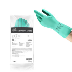 Ansell Alphatec Solvex 37-175 Flocked Chemical-Resistant Gloves For Cleaning