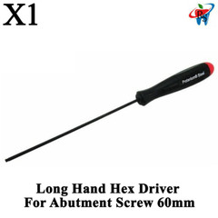 1 pcs Dental Long Hand Hex Driver 1.25mm For Abutment Screw 60mm Tools