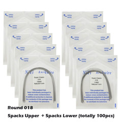 100PCS Arch Wire Orthodontic Niti Natural Ovoid Form Arches Round Rectangular