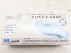 Ammex APFN46100 Exam Blue Nitrile Gloves Sz Medium (Case of 1000)10 boxes of 100