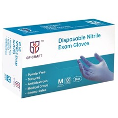 100 Disposable Blue Nitrile Gloves 5 mil Heavy Duty Gloves Latex Powder Free