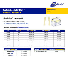 Meditrade Gentle Skin Premium OP- Latex Surgical/Sterile gloves – Size 6.5