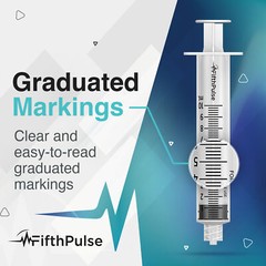 FifthPulse 100ml Syringe with Luer Lock (NO Needle) – Sterile – 5-Pack