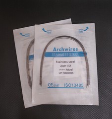 Dental Orthodontic Arcos Stainless Steel Arch Wires Round Wires Nature 10pc/pack