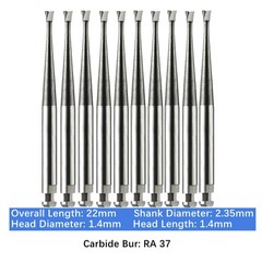 Vakker 10PC/PACK Dental Low Speed Carbide Burs Latch Type LA RA SURG