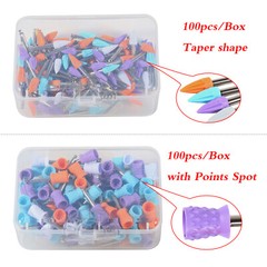 100 pcs/box Dental Rubber Prophy Tooth Polishing Cups brushes Tapered/Screw SA