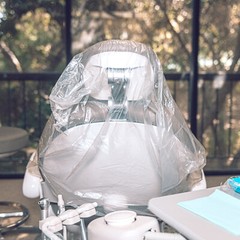 225PCS Dental Unit Half Chair Sleeves Disposable PE Cover Clear Medium 27.5″x24″