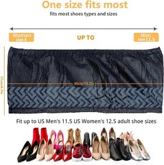 Shoe Covers Disposable 50 Pack 25 Pairs Durable Non-Slip Water Resistant & Boot