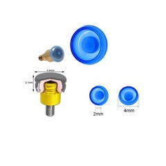 4Pcs Dental Locator Blue Standard Xtra-Light 1.2lbs Male Replacement Cap Inserts