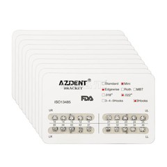 AZDENT Dental Orthodontic Brackets Braces Mini Roth MBT Slot 022/018 Hooks 345