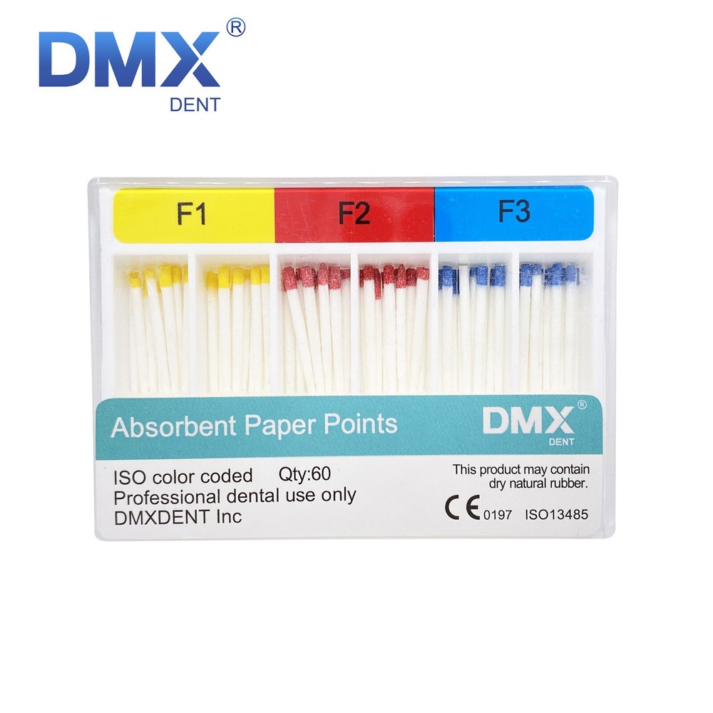 1-100Packs Dental Absorbent Paper Points F1 F2 F3 Root Canal Endodontic DMXDENT