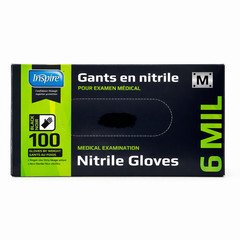 Lot of 10 Black Nitrile Gloves 1000 Total LARGE 6 Mil Tattoo Mechanic Food Safe
