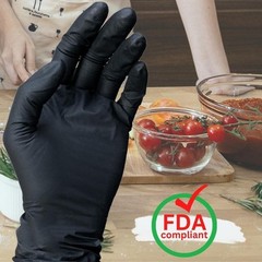 X-Small 5 MIL Textured Black Nitrile Powder-Free Gloves 72000 Pieces