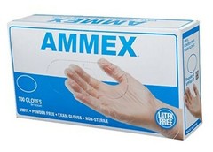 *300-Piece* Ammex Professional Vinyl Exam Medical Gloves Clear Medium VPF64100