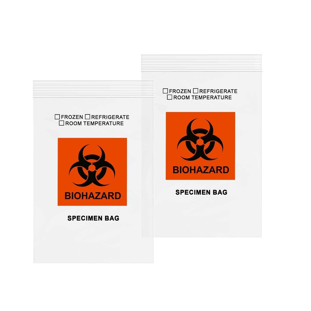 GPI – 6″ X 9″ 1000 Pack, Biohazard Specimen Zip Bags, With Pouch, 2 Mil Thick…