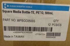 Wheaton WPBGC0500S 12 Pk 16.9 Fl Oz/500 mL Capacity Media Bottle (AW)