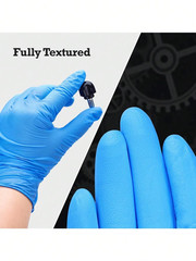 100pc Heavy Duty Black Nitrile Gloves Extra Thick Disposable Medical Food Grade