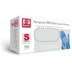 100 Pack Blue Nitrile Disposable Gloves Powder Free Latex Free for Multiple Uses
