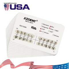 10 Packs Dental Orthodontic Brackets Braces Metal Mini Roth.018 345 Hooks AZDENT