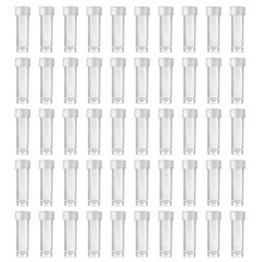 50 Pieces 5 ML Plastic Vials with Screw Caps Lab Sample Vials with Lids Plast…