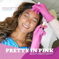 Fuchsia Pink Nitrile Gloves – 4 Mil Disposable, Latex & Powder Free, Chemical Re