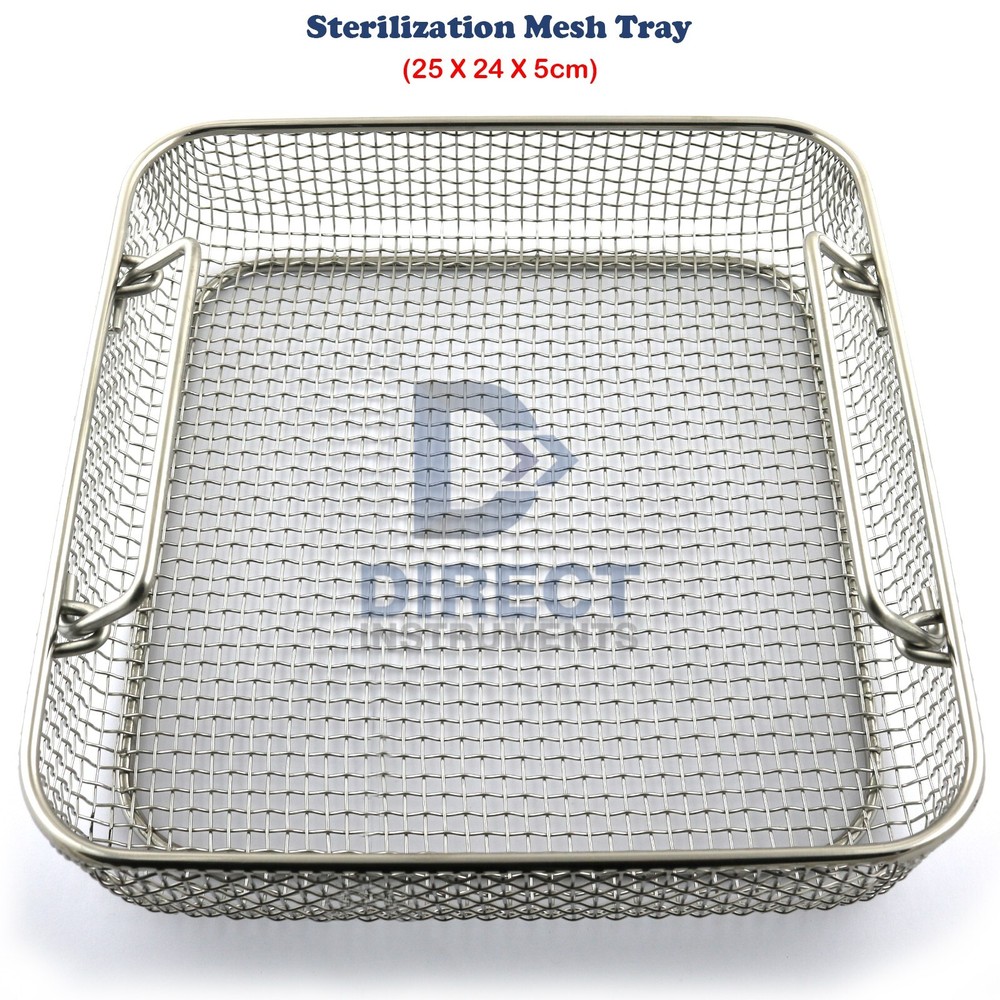 Surgical Sterilization Mesh Tray Cleaning Dental Instrument Holding Wire Basket