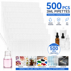 3ML Transfer Pipettes Disposable Plastic Droppers 100 200 500PCS for Resin