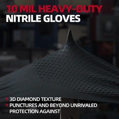 Jointown Upgraded 10 Mil Heavy Duty Nitrile Gloves Mechanic Gloves Nitrile
