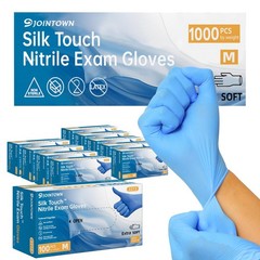 Nitrile Exam Gloves, 3.5-Mil Blue Disposable Medium (Pack of 1000),