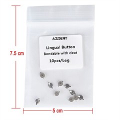 AZDENT Dental Orthodontic Lingual Buttons Bondable Round/Rectangular Mesh Base