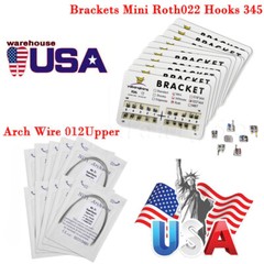 Dental Orthodontic Bracket Braces 022 / Super Elastic Niti Round Arch Wires USA