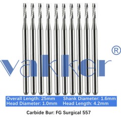 10/Pack Dental Surgical Carbide Burs Latch Type RA SURG Burs Low Speed RA1/4 RA1