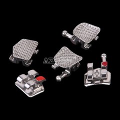 1-1000X AZDENT Dental Ortho Metal Bracket Mini MBT 022 345 With Hooks 20pcs/pack