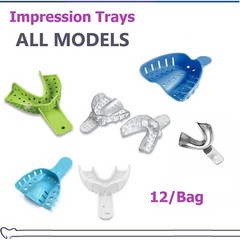 DENTAL VPS Impression Trays – All Models, 12 Sizes (X-L / L / M / S/ XS – Upper)
