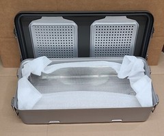 New V Mueller Genesis CD7-5B, 25.2×12.4×5 Solid Sterilization Container + Basket