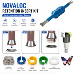 US Dental Novaloc Retention Inserts & Mounting/Demounting Tool Kit Overdenture