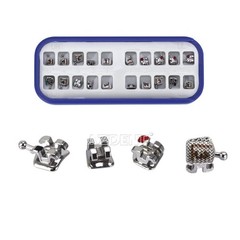 10X AZDENT Orthodontic Brackets Split Welding Mini Roth 022 Hook 345 Laser Mark