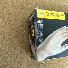 GLOVEPLUS Gloveworks Clear Vinyl Industrial Gloves, Box of 100, 3 Mil Size XL